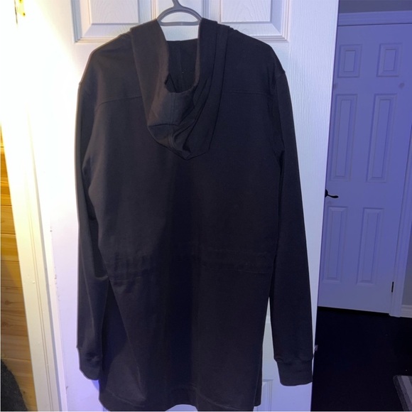 Rick Owens DRKSHDW Black Long Zip Up Hoodie Jacket XL - Picture 5 of 10